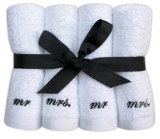 8er Pack Gesichtstücher Geschenkset Mr & Mrs bestickt weiche Flanelle 100% Baumwolle Handtuch Machine price