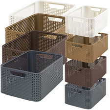 Regalbox Aufbewahrungskorb Kunststoff Korb Regalkorb Ordnungsbox Rattan S M L Korb price