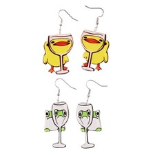 Stylish Duck Pattern Earrings for Animal Lovers Vibrant Costume Jewelry Gift Costume Earrings price