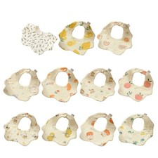 Soft & Breathable Cotton Feeding Bibs Adjustable Petal Style Towel for Infants Feeding Bib price