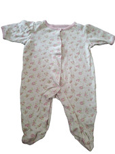 Nr.12 Baby Mädchen Pyjama Schlafanzug Stranpler weiss/rosa gr.62 Baby-Pyjama price
