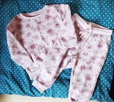 Rosaner Pyjama Schlafanzug Blumen Mädchen Baby 92 Baby-Pyjama price