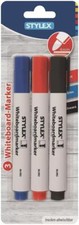 3er Whiteboardmarker (Blau, Rot, Schwarz) 4 mm Tafelmarker Boardmarker STYLEX Whiteboard Marker price