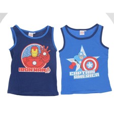 Avengers Unterhemden 2er Pack Jungen Tanktop Unterwäsche Shirt Kinder 122 - 140 Jungen-Tank Top / Unterhemd price