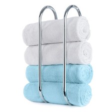 LIVIVO Wand Handtuchhalter Chrom Badregal mit Reling Aufbewahrung Badezimmer-Shelf price