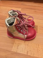 Mädchen Lederstiefel Gr. 23 – gefüttert mit Wolle, rosa‚ normale Gebrauchsspuren Mädchen-Stiefel price
