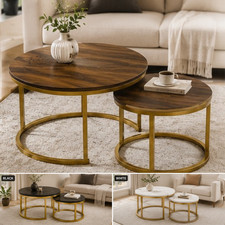 Satz Couchtische 2er Set Rund Stapel Sofa Beistelltische für Wohnzimmer Side Table price