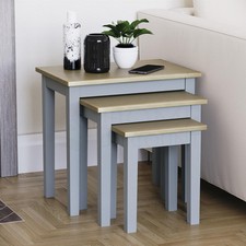 Holz Satztische 3-teilig Tisch Set Couchtisch Beistell Wohnzimmer Möbel Side Table price