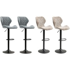 Barhocker 2er-Set, Gepolstert Barstuhl mit Lehne, Chenille-Optik, Refurbished Barhocker price