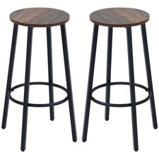 HOMCOM Barhocker, 2er-Set Barstühle mit Fußstütze, Tresenhocker mit Stahlgestell Barhocker price