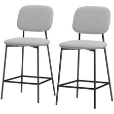 HOMCOM 2er-Set Barhocker, Bistrohocker mit Fußstütze, Barstuhl, Refurbished Barhocker price
