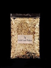 Blattgold Flocken 3 Gramm alle Basteln Nail Art Malerei Deko Vergoldung Harz Gold Leaf Paint price