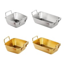Portable Toddler Feeding Square Plates Oven Safe Metal Dinnerware for Children Feeding Plate price