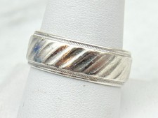 Vintage klassisch Sterlingsilber bequeme Passform Ehering 7,8 mm Größe 10 Silver Wedding Band price