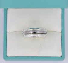 James Avery klassischer glatter Titan und Sterlingsilber Ehering Größe 6 Silver Wedding Band price