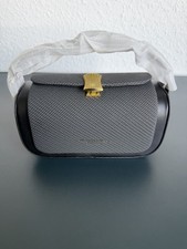 Gray Textured Top Handle Clutch Handbag Gold Turn Lock Evening Shoulder Bag Evening Tasche price