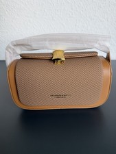 Brown Textured Top Handle Clutch Handbag Gold Turn Lock Evening Shoulder Bag Evening Tasche price
