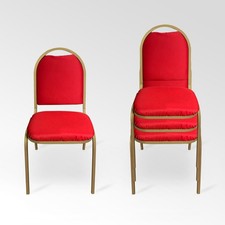 Büro Konferenz Cafe Kantine Restaurant stapelbar Stapelstuhl rot gepolstert Büro-Visitor Chair price