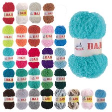 50g Kuschelgarn Daja Kuschelwolle Chenille-Strickgarn Farbauswahl (4,39€/100g) Chenille price