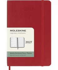 Moleskine 2027 12M Weekly Hardcover Notizbuch Tagebuch scharlachrot Tasche 14x9 cm Hardcover Notebook price