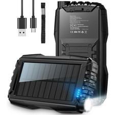 Solar Powerbank Tragbares Ladegerät, 42800mAh Riesige Kapazität Externer Akku Pack Portable Charger - Power Bank price