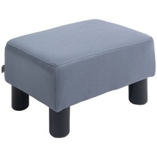 HOMCOM Ottomane Fußstütze Sitz Stuhl Fußhocker Mikrofasertuch Home Office Grau Büro-Stool price