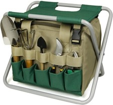 Gartengerätetasche Klapphocker Sitz Tragbar Organizer mit Aufbewahrungstaschen Büro-Stool price