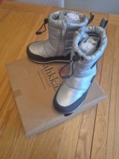 Kinder Schneestiefel silber von Ahkka Outdoor Größe 11,5 Ski Winter Mädchen/Jungen Unisex Children's Stiefel price