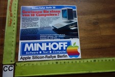 Alter Aufkleber Büro Computer Software BTX MINHOFF Berlin Silicon-Rallye 1985 Büro-Software price