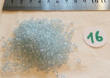 20g Rocailles Perlen 2-3 mm blau transparent glänzend Glas  Farbe 16 6,25€/100g Perlenfarbe price