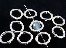 10 Rahmen Perlenrahmen Perlen Spacer Farbe silber Zwischenperlen Metall #S015 Perlenfarbe price