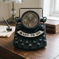 Vintage Schreibmaschinen Tischuhr - elegante dekorative Uhr für Zuhause oder Büro Desk Clock price