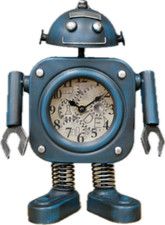 Skurrile mechanische Tischuhr im Roboterstil | Blau Desk Clock price
