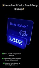 LED Memo Board Clock Whiteboard Alarm Clock Temperature Display USB Desk Clock Desk Clock price