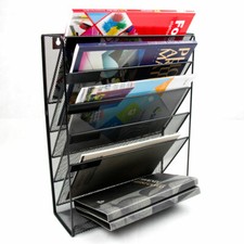 Wandmontage Magazin Gestell Dokument Aktenhalter Aufbewahrung Organizer Metall schwarz Document Rack price