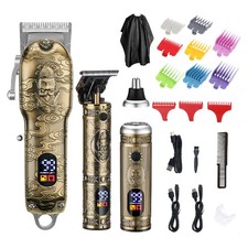 Neu 3 in 1 Vollmetall Ölschneidemaschine Digitalanzeige Elektrische Haarschneidemaschine Gravur Hair Clippers price