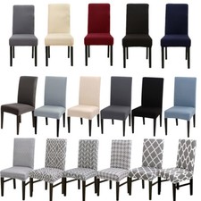 1-6x Esszimmer Stuhlhussen Hochzeit Seidenbezüge Party Bankett Sitzbezüge Hochlehner High Chair Cover price