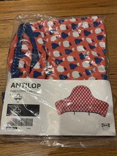 Ikea Hochstuhl Einlage Bezug Neu mit Etikett Rot Blau Weiß High Chair Cover price