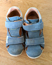 superfit Kinder Sandalen Gr. 25 blau Leder Riemchen Klettverschluss Unisex Sandals price