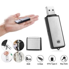 Verstecktes Mini Digital Diktiergerät 8GB Aufnahmegerät Silber Voice Recorder AG Voice Recorders price