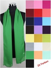 NEU Schal Stola Tuch Chiffon 22 Farben Seidig Unifarben Edel Schlicht Damen-Schal price