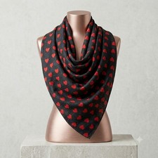 Zwillingsherz Damen Tuch Halstuch Kopftuch Schal schwarz rot Herz Herzen NEU Damen-Schal price