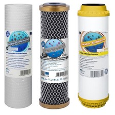 Aquafilter 3er Set Ersatzfilter Ganzes Haus Wasseraufbereiter Enthärtung 10" Water Purifier price