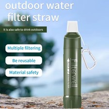 Camping Wandern Mini Wasserfilter Strohhalm Luftreiniger Notfall Leben Survival Outdoor Water Purifier price