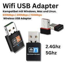 USB Stick Wifi AC 600Mbps 300Mbps Wireless Adapter 2.4Ghz 5Ghz Dongle Dual Band Wireless Adapter price