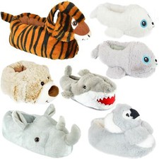 A2Z 4 Kinder Jungen Mädchen süße Tier Hausschuhe rutschfest Winter Plüsch warm Babyschuhe Mädchen-Slippers price