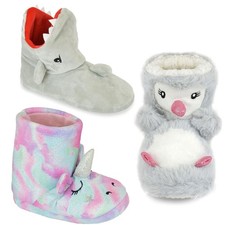 A2Z 4 Kinder Jungen Mädchen süße 3D Tier Stiefeletten Winter Plüsch warme Kinder Hausschuhe Mädchen-Slippers price