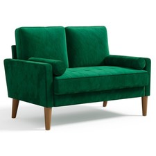 2-Sitzer Sofa Couch Loveseat Holzbeine Couch 121 x77 x87 cm Büro Armrest Lounge Loveseat price