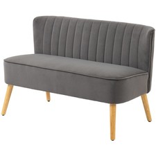 HOMCOM 2-Sitzer Sofa Zweisitzer, Loveseat mit Leinenoptik, Holzbeine Refurbished Loveseat price