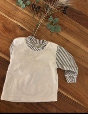 Smily Baby Pullover Größe 62 weiß grau gestreift Strick Knopf Langarm Unisex Baby-Pullover price